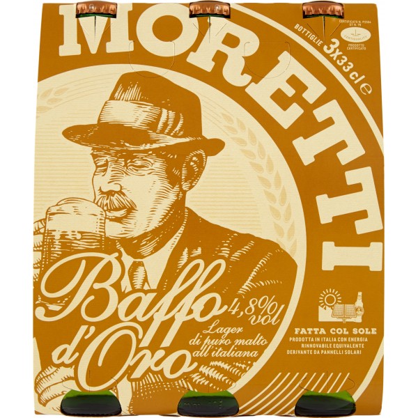 Moretti Birra Baffo D'Oro Tris 3x33 cl