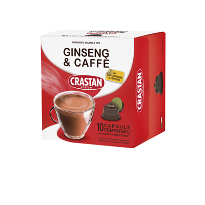 Crastan Preparato solubile per Ginseng e Caffè 10 capsule (100 gr.)
