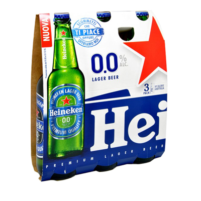 Heineken Birra 0.0% Alc. Lager Beer Tris 3x33 cl