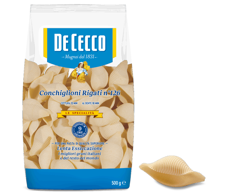 De Cecco Le Specialità Conchiglioni Rigati n°26 500 Gr