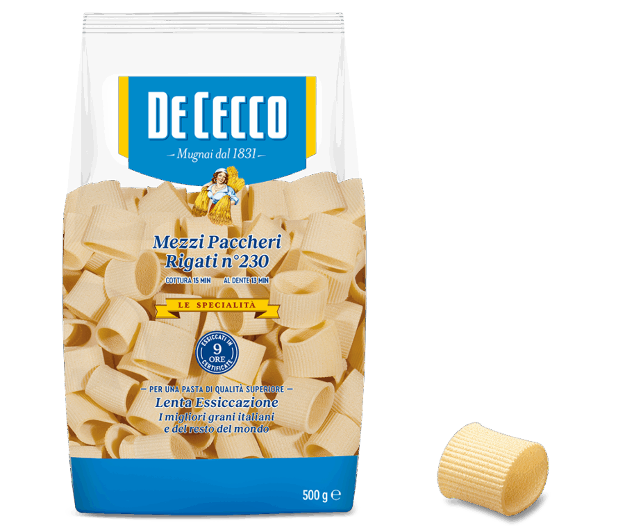 De Cecco Le Specialità Mezzi Paccheri Rigati n°230 500 Gr