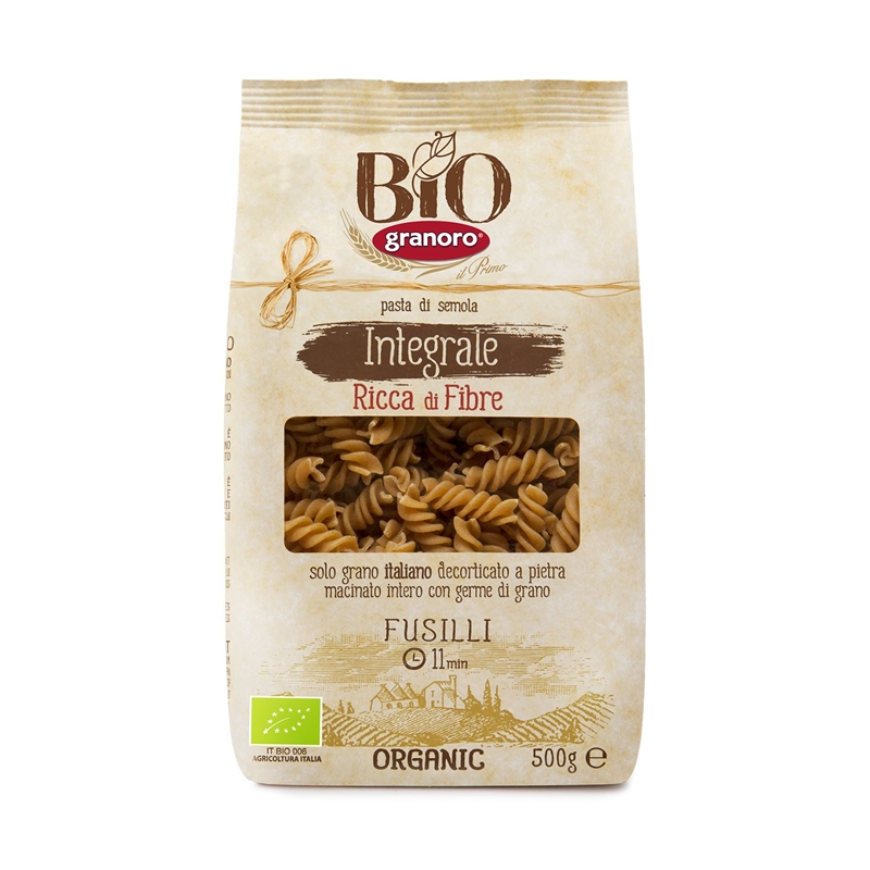 Granoro Fusilli Pasta Bio Integrale 500 Gr
