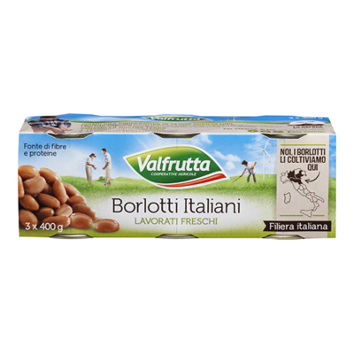 Valfrutta Fagioli Borlotti in lattine 400 gr. x 3