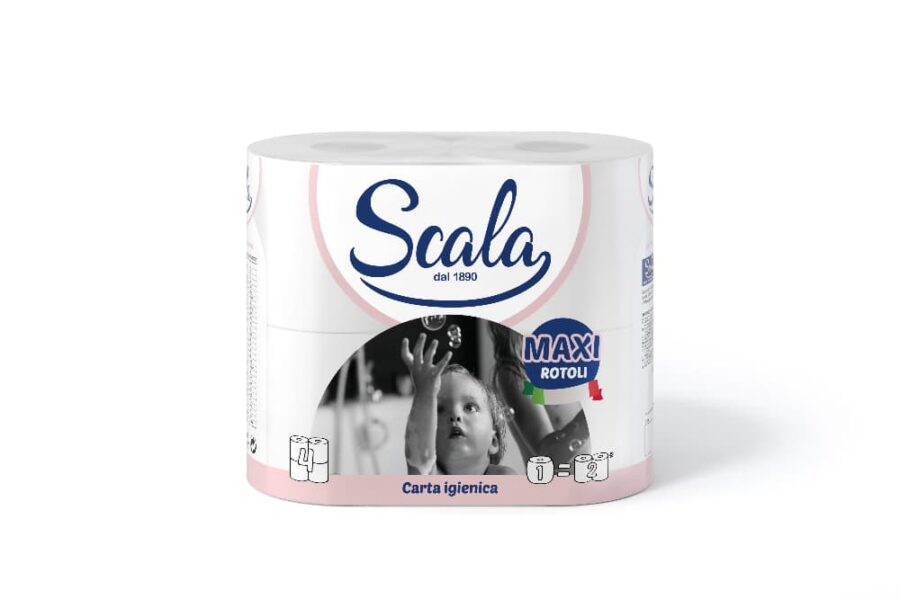 Scala Carta Igienica Maxi Rotolo 4 Pz