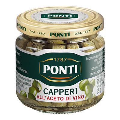 Ponti Capperi all'aceto di vino 95 gr.
