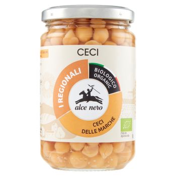 Alce Nero Ceci Biologici Lessati in Vetro 300 gr.