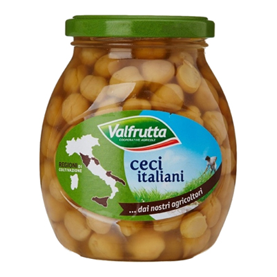Valfrutta Ceci in vetro 360 gr.