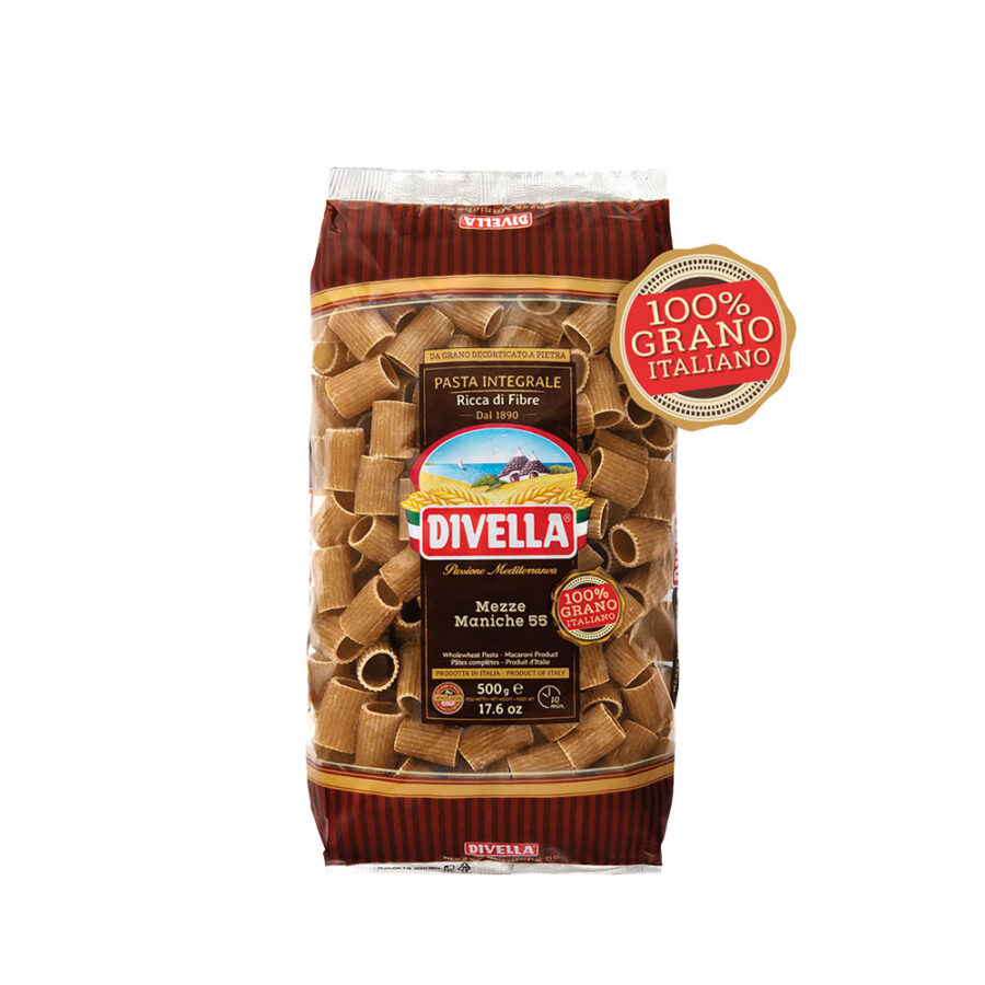 Divella Pasta Integrale Mezze Maniche 500 Gr