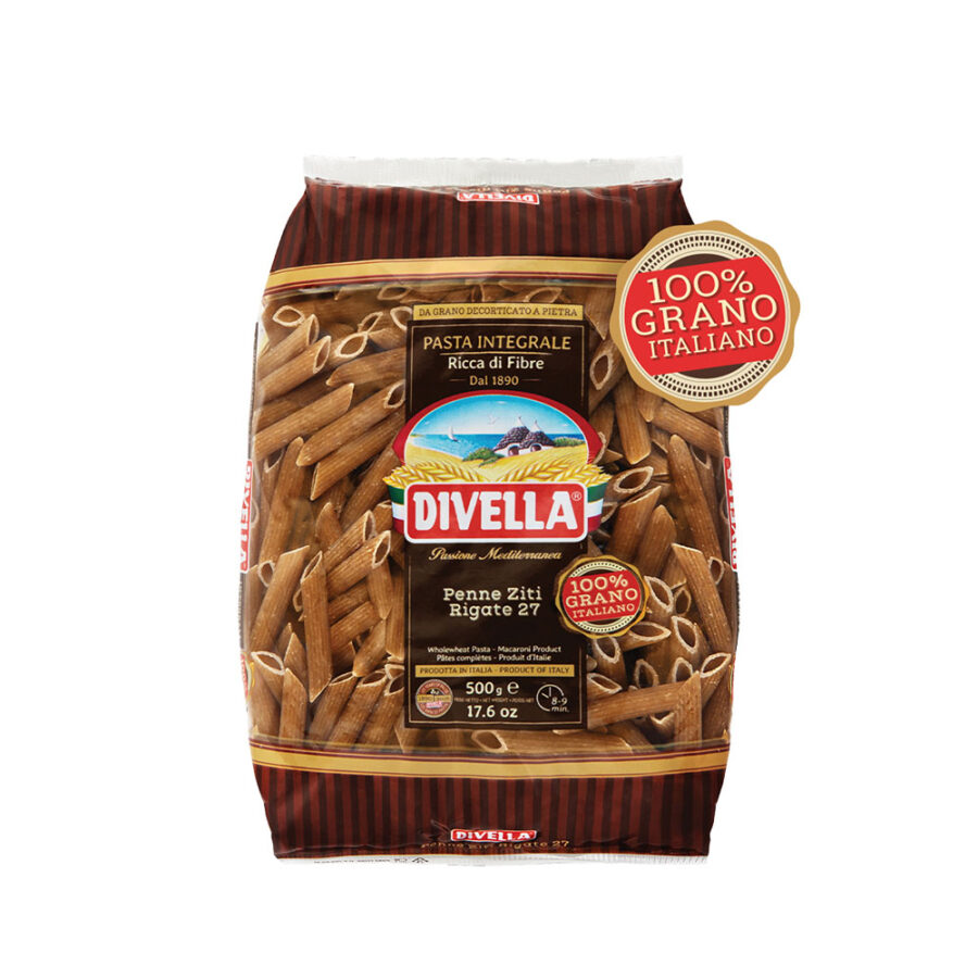 Divella Pasta Integrale Penne Ziti Rigate 50 Gr