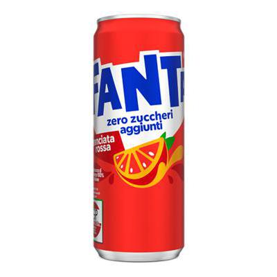 Fanta Arancia Rossa Senza Zuccheri Aggiunti Lattina 33 cl.