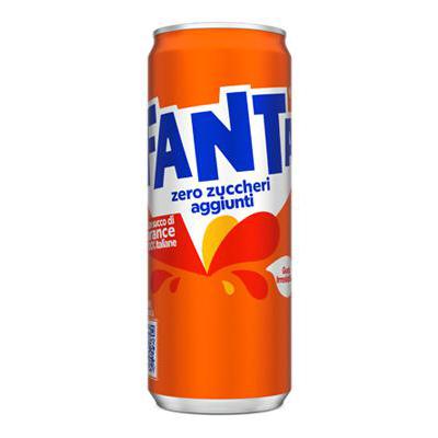 Fanta Aranciata Zero Zuccheri Aggiunti Lattina 33 cl.