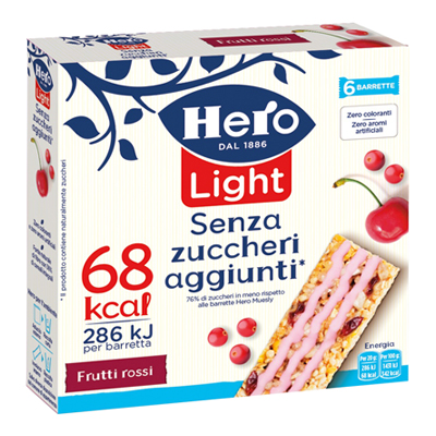 Hero Barrette Light Frutti Rossi 20 gr.x6