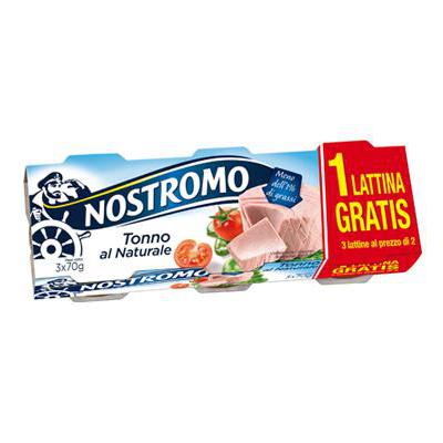 Nostromo Tonno al naturale 70 gr. x 2+1