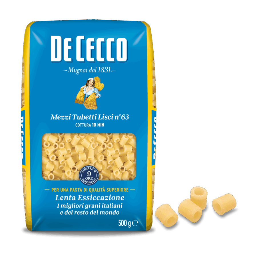 De Cecco Mezzi Tubetti Lisci n°63 500 Gr