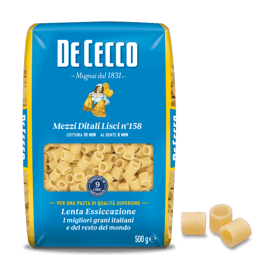 De Cecco Mezzi Ditali Lisci n°158 500 Gr