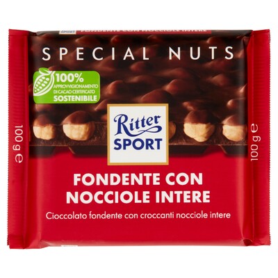 Ritter Sport Cioccolato fondente con nocciole 100 gr.