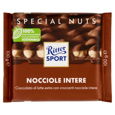 Ritter Sport Cioccolato Nocciole intere 100 gr.