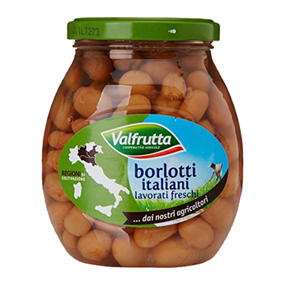 Valfrutta Fagioli Borlotti in vetro 360 gr.