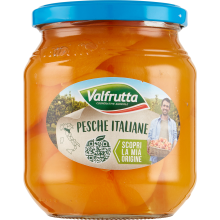 Valfrutta Pesche sciroppate in vetro 580 gr.