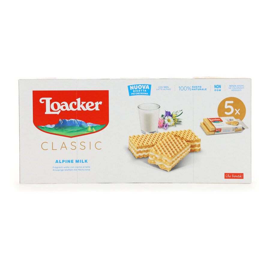 Loacker Wafer con Crema al Latte Alpino 45 gr. x 4