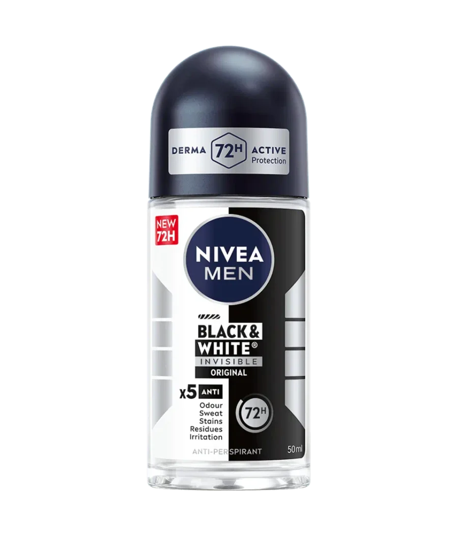 Nivea Men Deodorante Roll-On Black & White Invisible 50 Ml