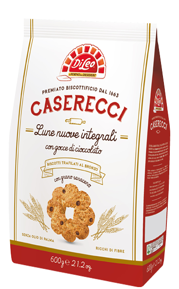 Di Leo Caserecci Lune Nuove Integrali con gocce di Cioccolato 600 gr.