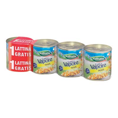 Valfrutta Mais in lattine 160 gr. x 3+1