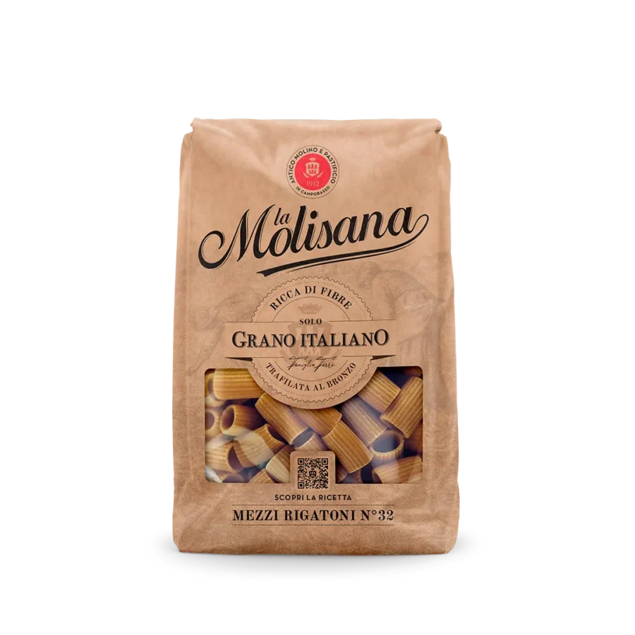 La Molisana Mezzi Rigatoni Integrali n°32 500 Gr