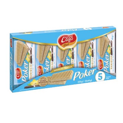 Lago Wafers Cremavaniglia Poker 45 gr. x 4