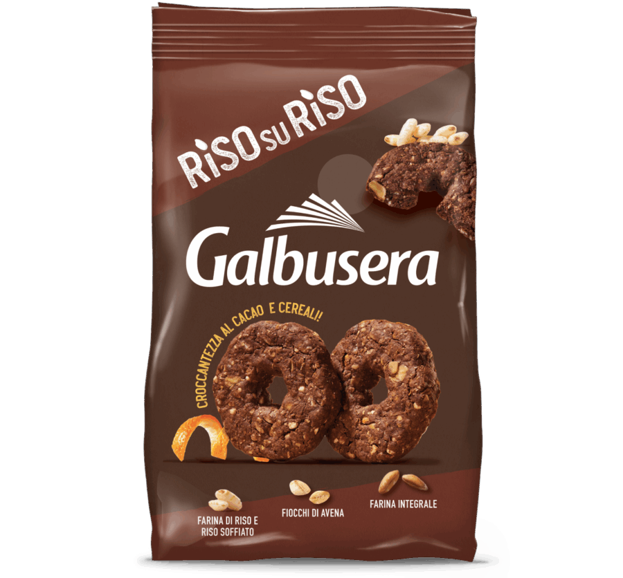 Galbusera RisosuRiso Frollini con Riso, Cereali e Cacao 290 gr.
