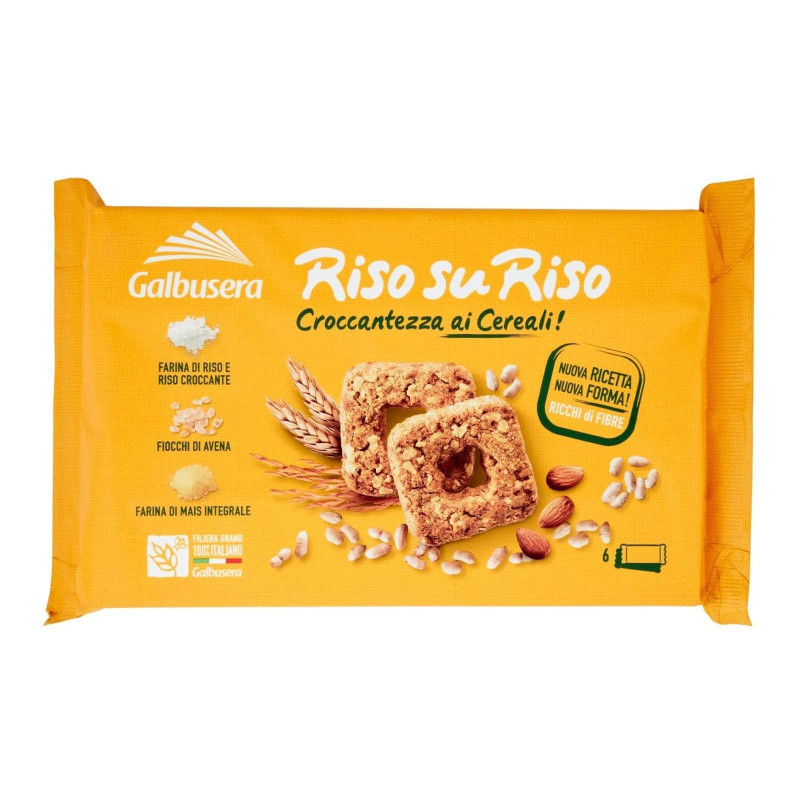 Galbusera Riso su Riso 5 Cereali Riso Croccante e Frutta 240 gr.