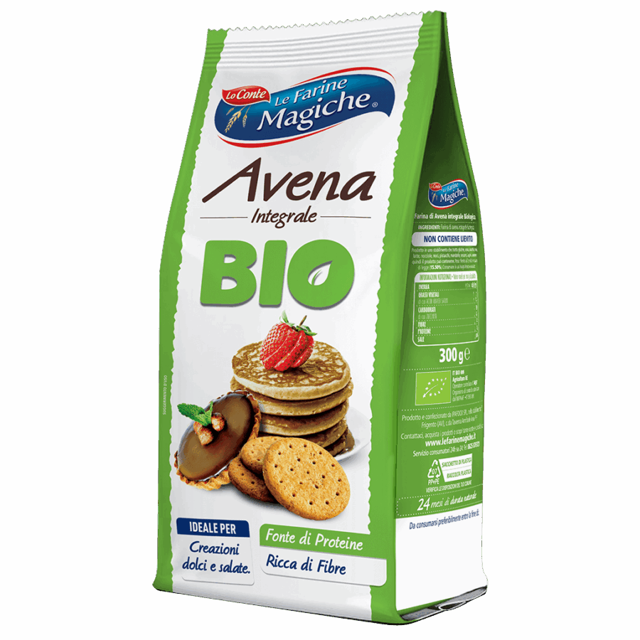 Lo Conte Le Magiche Farina Bio Integrale Avena 300 Gr