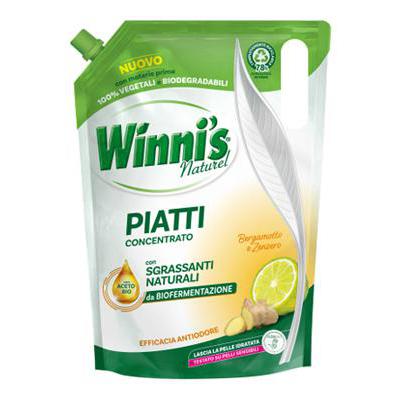 Winni's Detersivo Piatti Concentrato Ecoformato Bergamotto e Zenzero 900 Ml