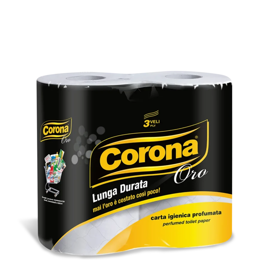 Corona Carta Igienica Oro 3 Veli 4 Rotoli