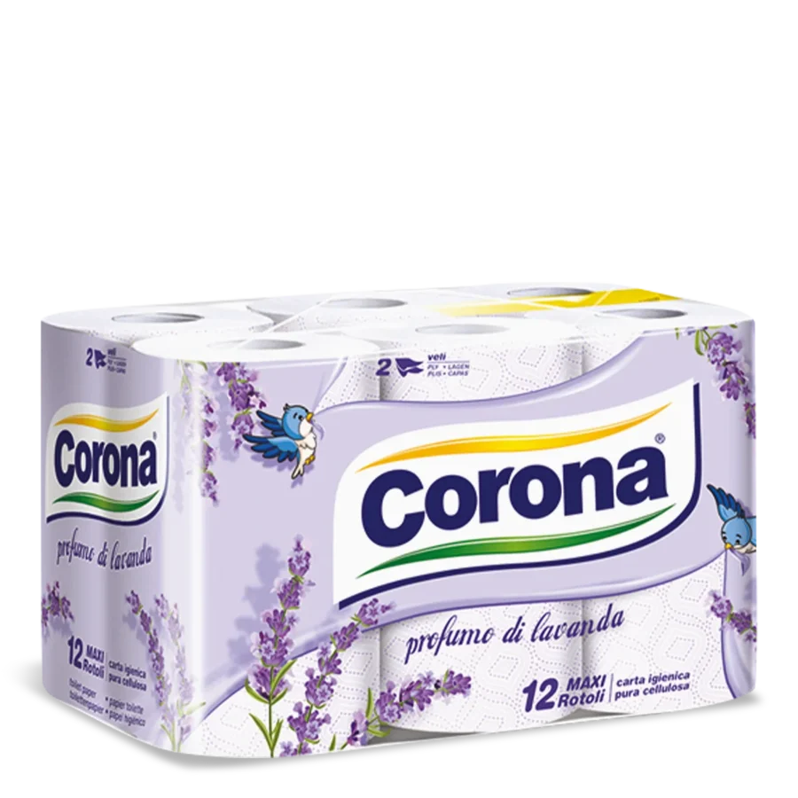 Corona Carta Igienica Profumo di Lavanda 12 Rotoli