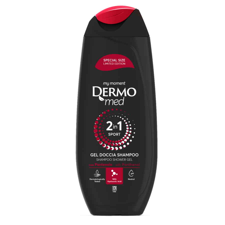 Dermomed Gel Doccia Shampoo 2 in1 Sport 250 Ml