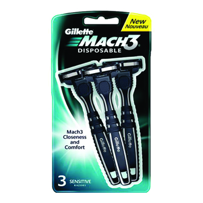 Gillette Rasoio Mach3 Sensitive 3 Pezzi