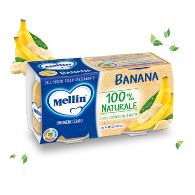 Mellin Omogeneizzato Frutta Banana 100 gr. x 2