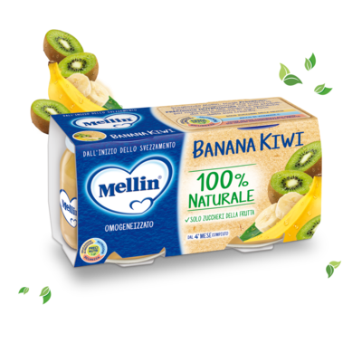 Mellin Omogeneizzato Frutta Banana e Kiwi 100 gr. x 2