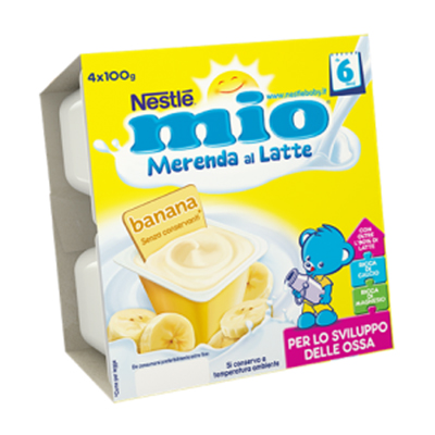 Nestlè Mio Merenda al Latte con Banana  100 gr. x 4
