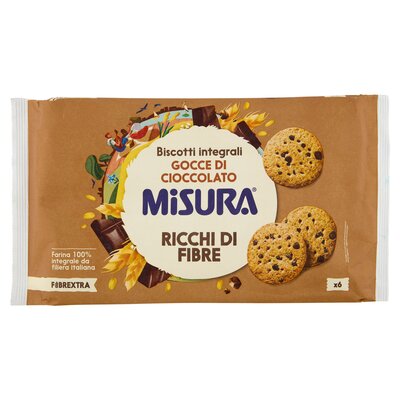 Misura Frollini con Gocce di Cioccolato - ricchi di Fibre 280 gr.