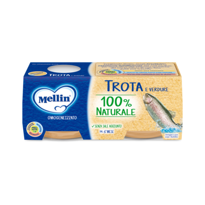 Mellin Omogeneizzato Trota 80 gr. x 2
