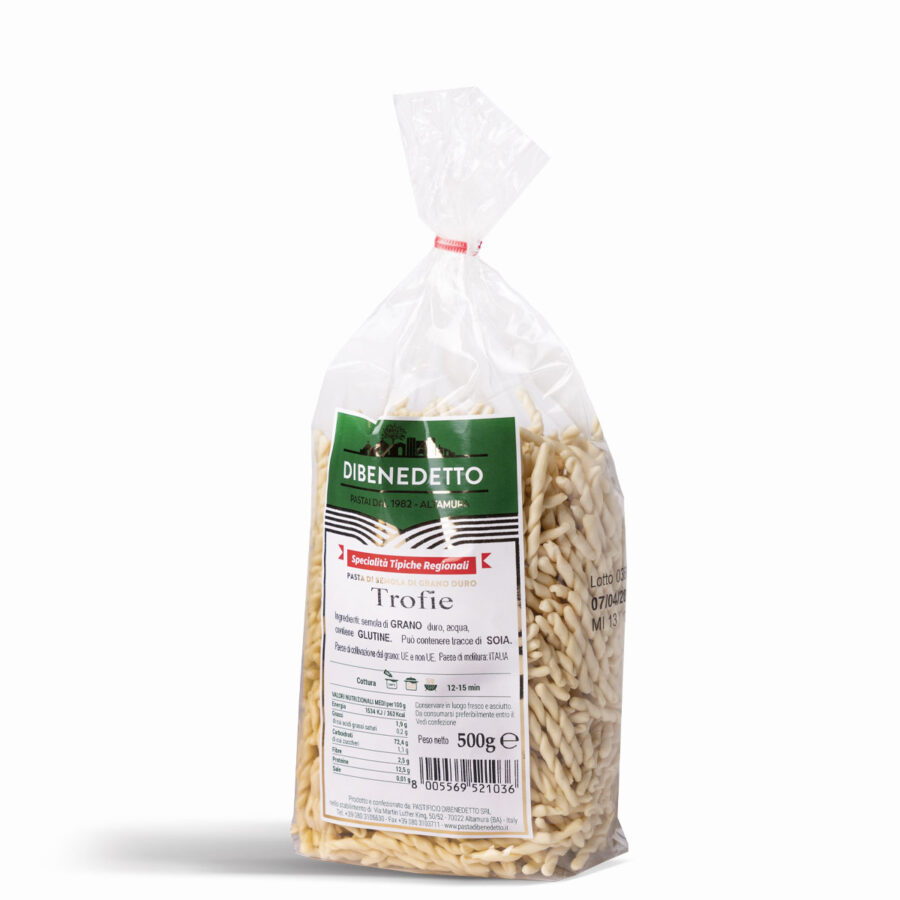 Dibenedetto Pasta Specialità Tipiche Regionali Trofie 500 Gr