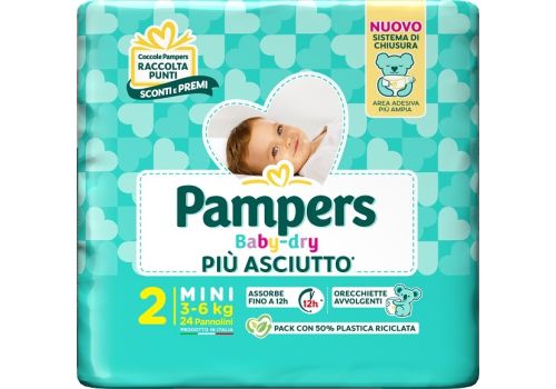Pampers Baby Dry Taglia 2 3-6 Kg 24 Pannolini