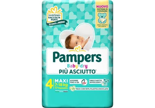 Pampers Baby Dry Taglia 4 7-18 Kg 17 Pannolini