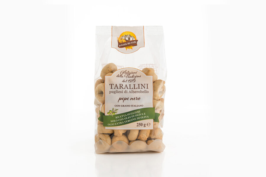 Golosità dei Trulli Tarallini al Pepe Nero 250 Gr