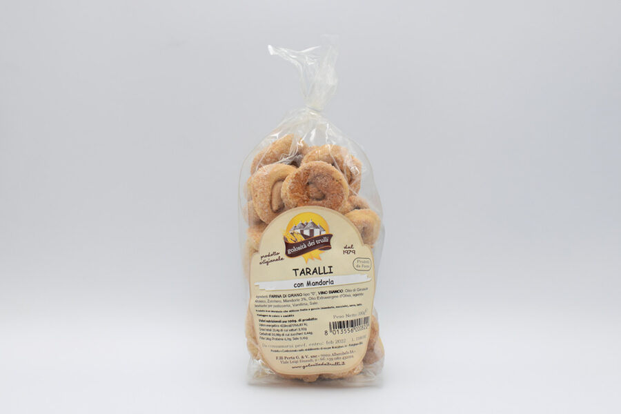 Golosità dei Trulli Taralli con Mandorla 250 Gr