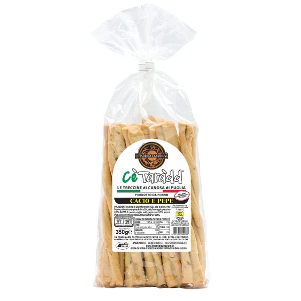 I Tesori di Canusium Treccine Cacio e Pepe 350 Gr