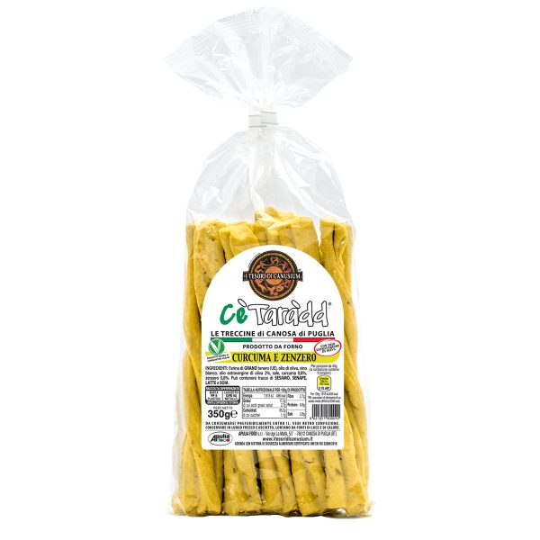 I Tesori di Canusium Treccine Curcuma e Zenzero 350 Gr