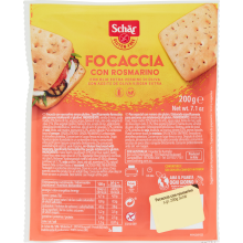 Schar Focaccia con Rosmarino Senza Glutine 3 Pezzi 200 Gr